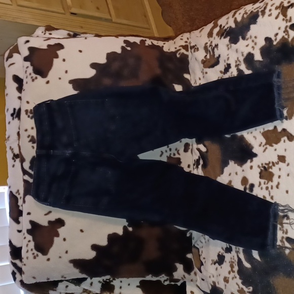 OLD NAVY, CHARCOLE COLOR, HIGH RISE, STRAIGHT LEG SIZE 0 JEANS. - Picture 5 of 7
